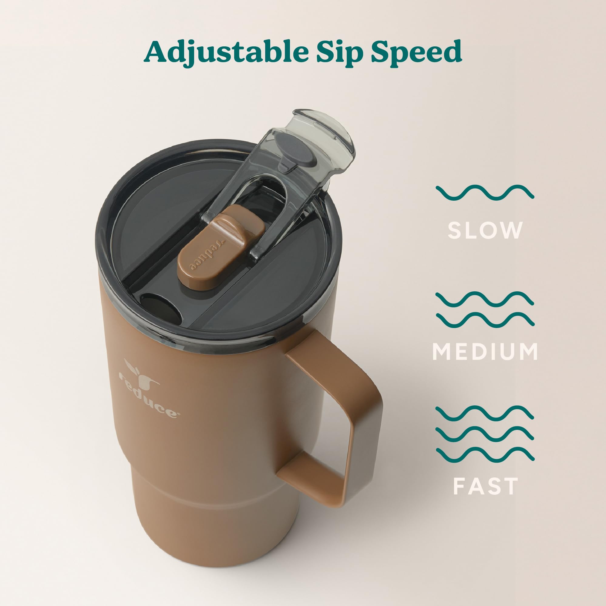 REDUCE Hot1 mug slider enables smooth sipping and flow control