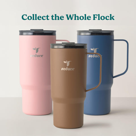 REDUCE hot1 mug is travel-ready with cupholder-friendly design for easy transport.
