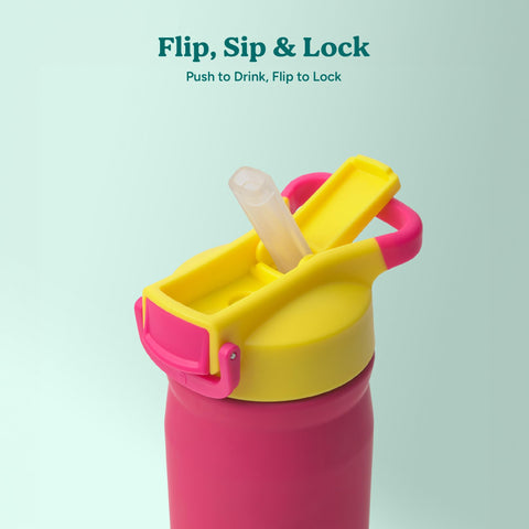 REDUCE Hydrate Pro Kids bottle inside a backpack for school days