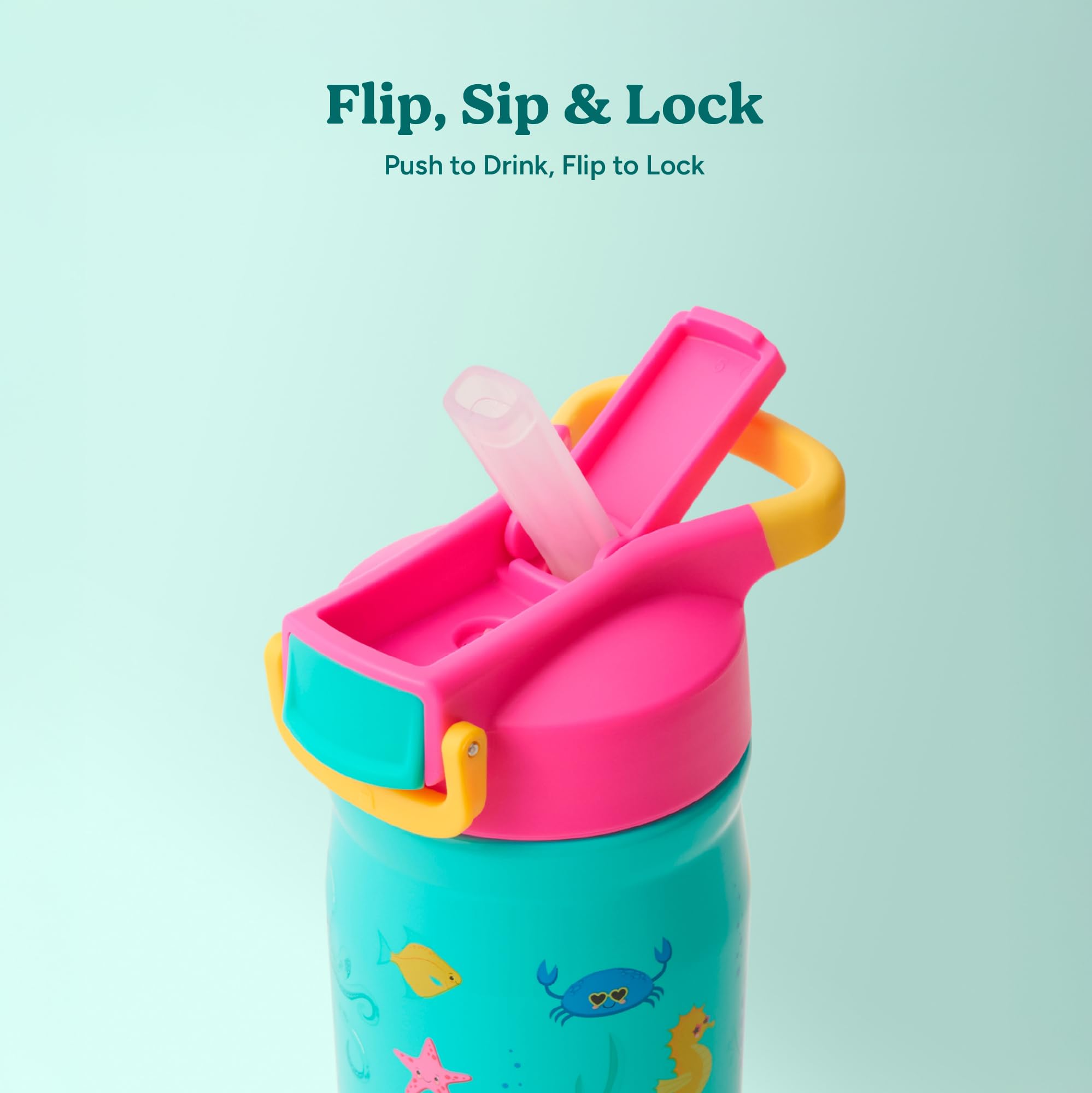 REDUCE Hydrate Pro Kids bottle in backpack, mess-free for school days.