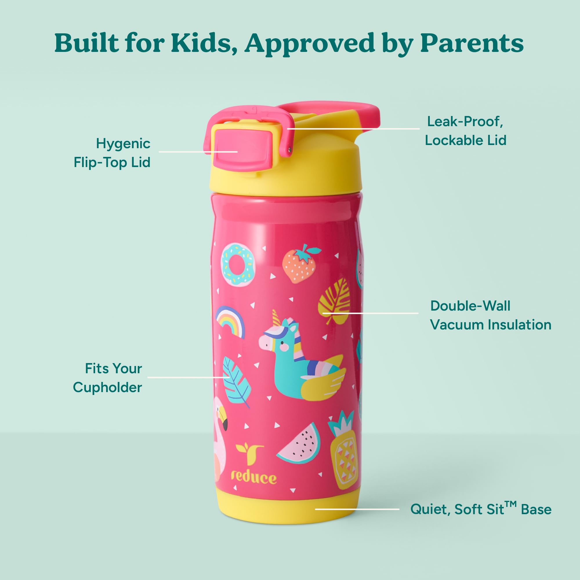 Reduce Hydrate Pro Kids bottle maintains cold drinks for hours during sports