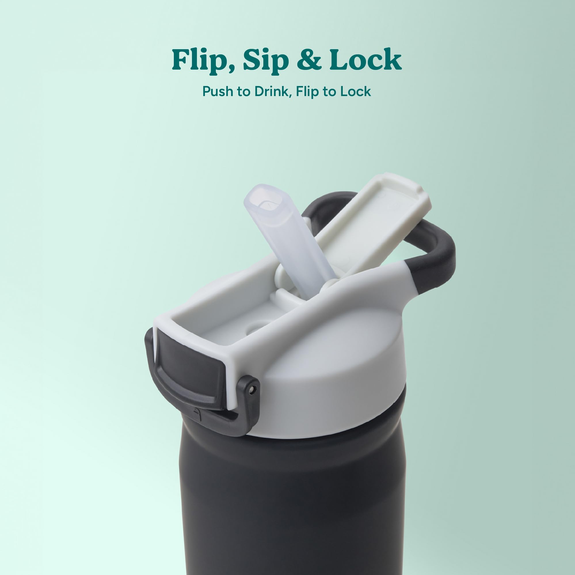 Triple leak-proof silicone straw helps prevent spills in bags.