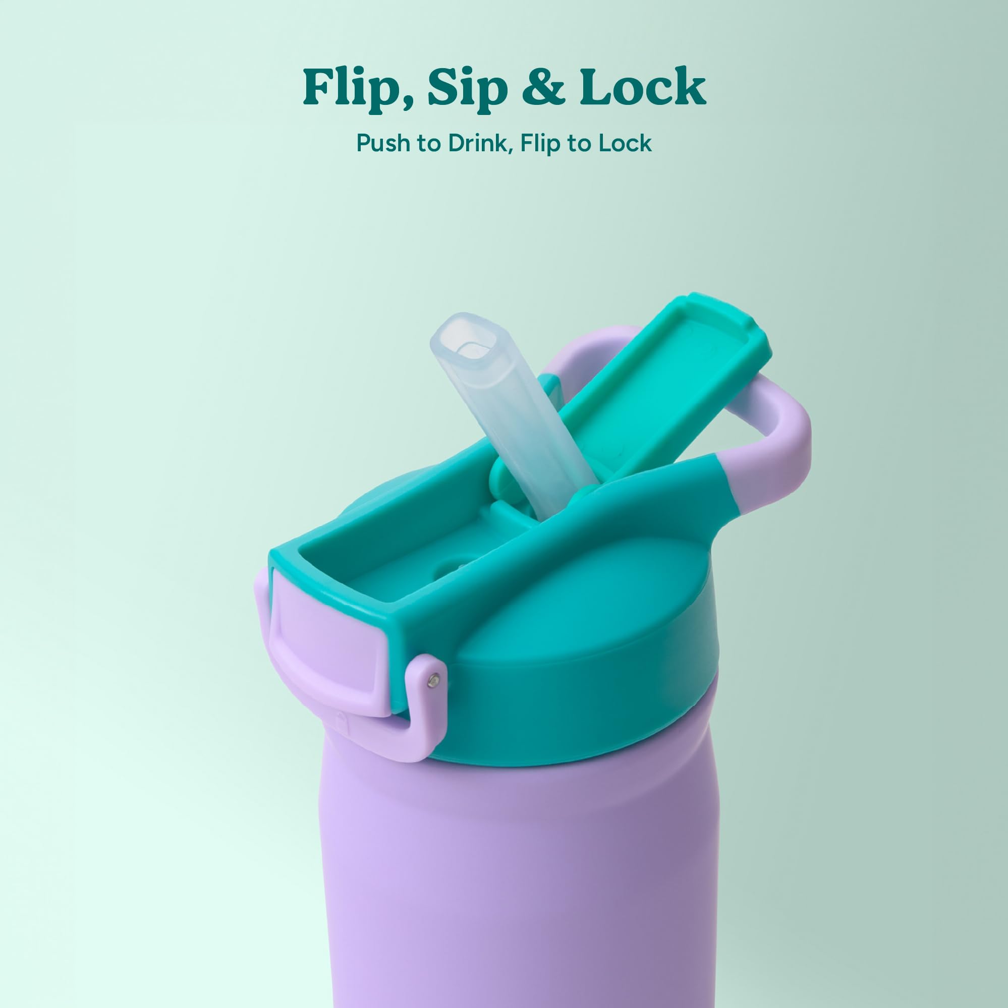 REDUCE Hydrate Pro Kids bottle spill proof feature with triple lock for mess-free carry