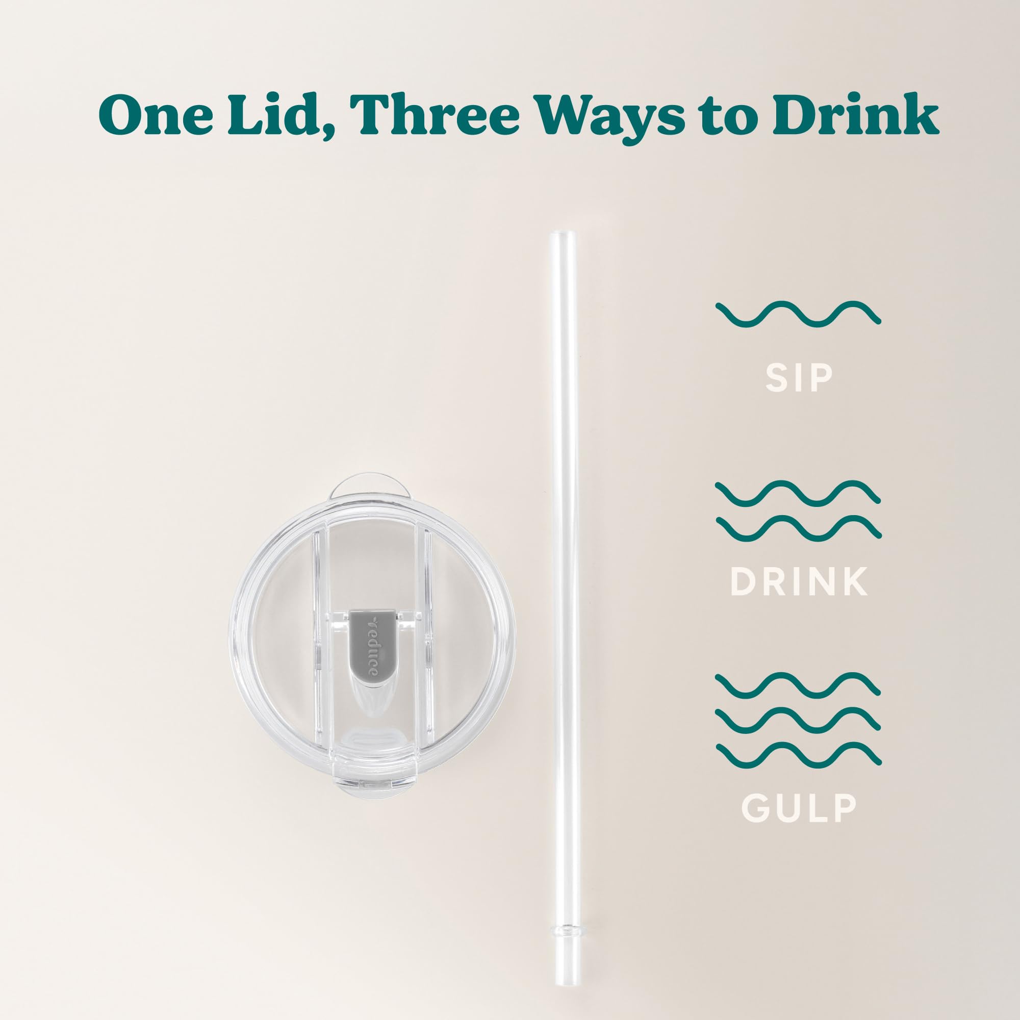 REDUCE outdoor use lid in cup view supports hydration on adventures.
