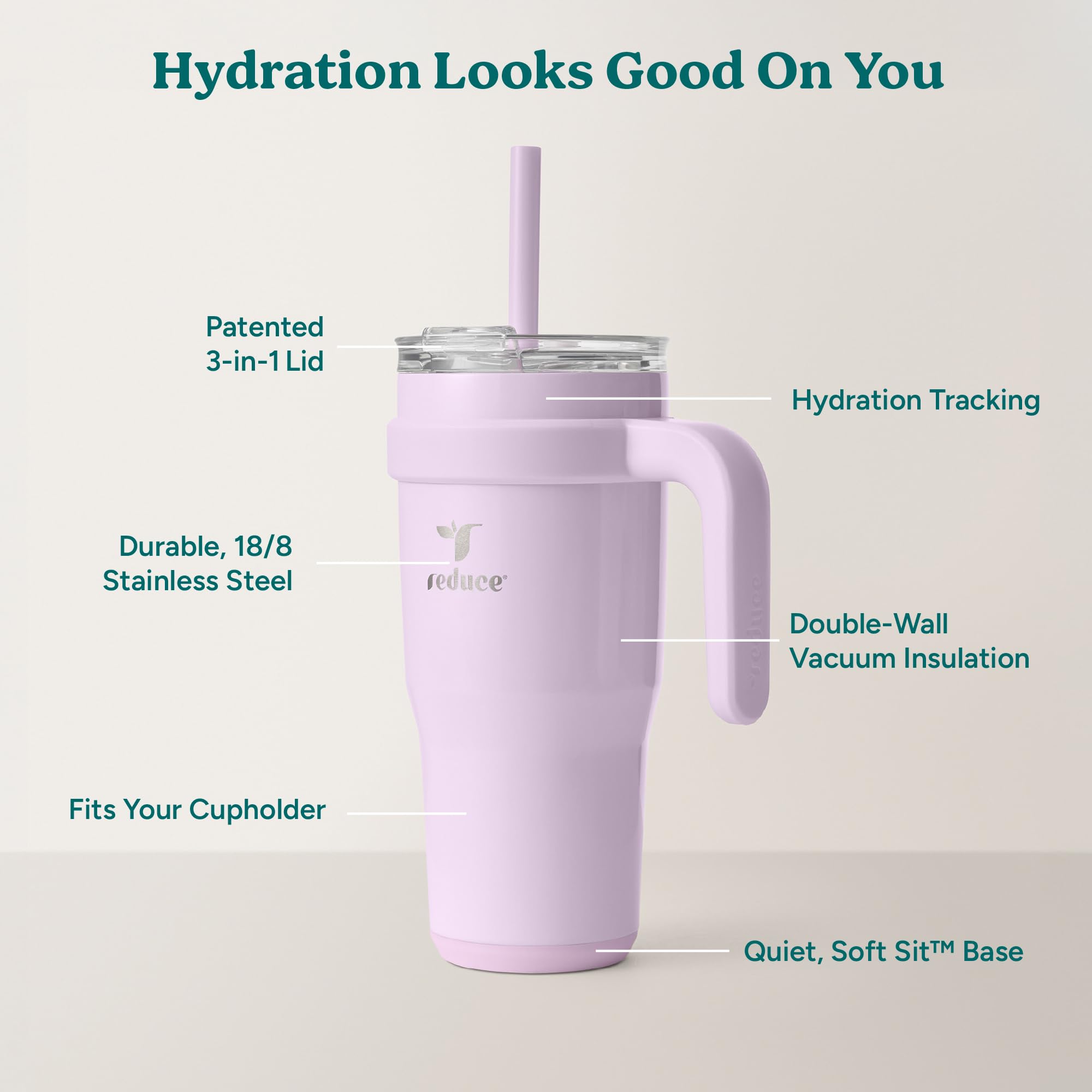 REDUCE reusable straw enhances on-the-go sipping.