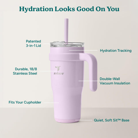 REDUCE reusable straw enhances on-the-go sipping.