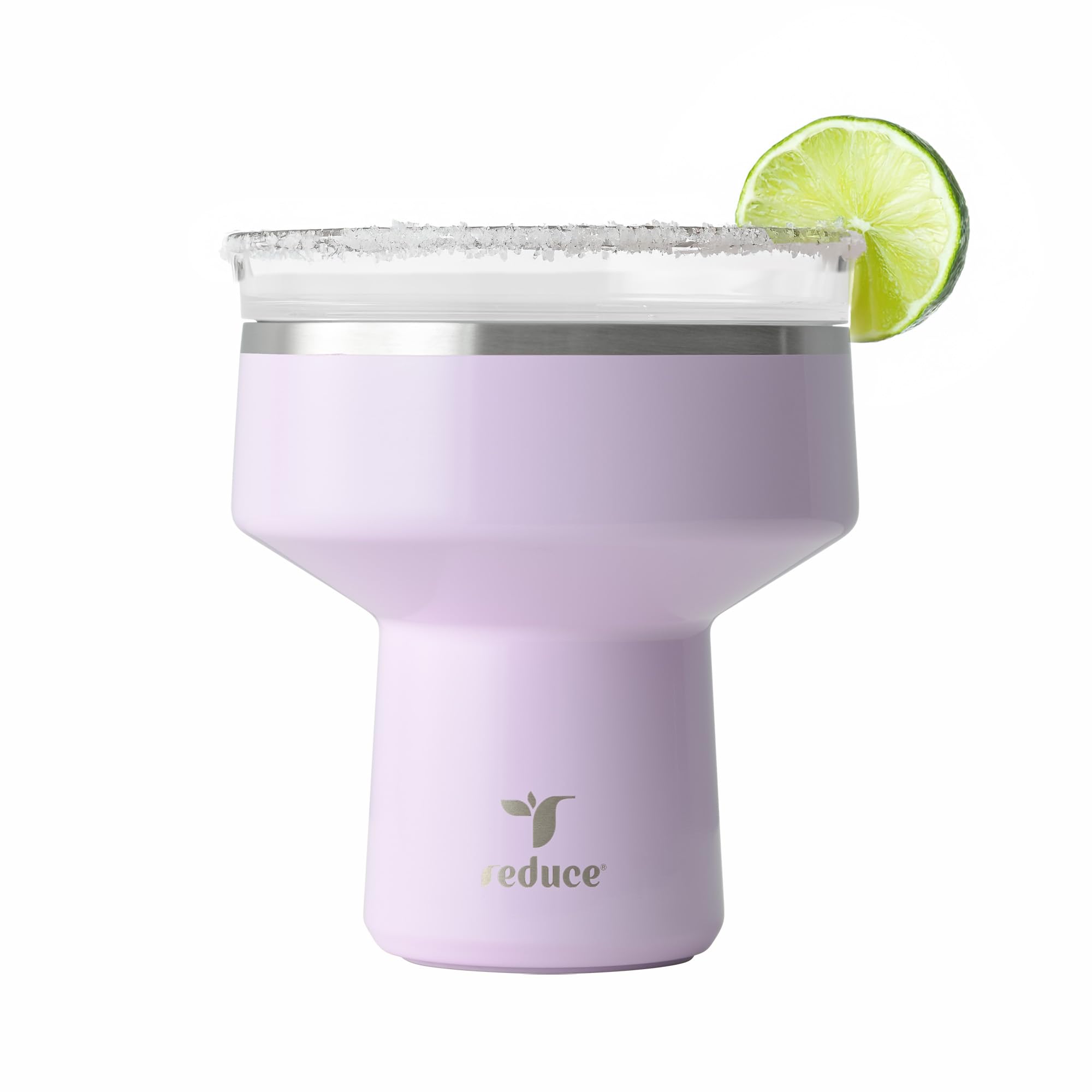 REDUCE Saltini tumbler in lilac bud color, highlighting a bold shade for stylish gatherings.