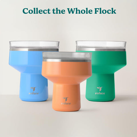REDUCE Saltini keeps drinks cold for hours, supporting refreshed sips throughout your event.