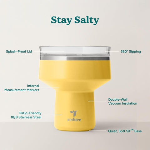 REDUCE Saltini 16oz tumbler insulated for long-lasting cool drinks during outdoor gatherings
