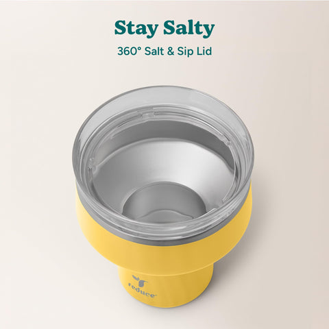 REDUCE Saltini 16oz tumbler features shatterproof stainless steel for safe, portable use
