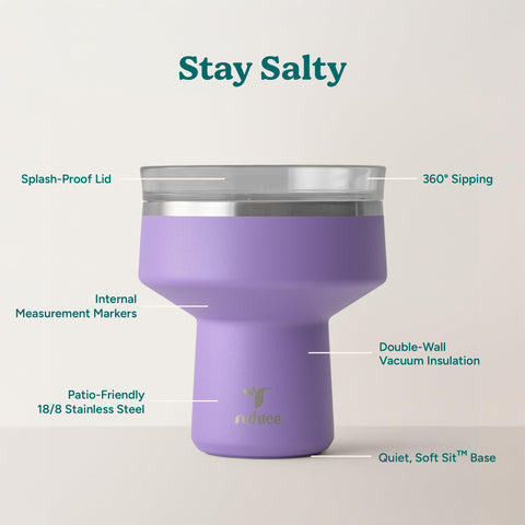 REDUCE Saltini 360 lid lets you sip from any angle without spills