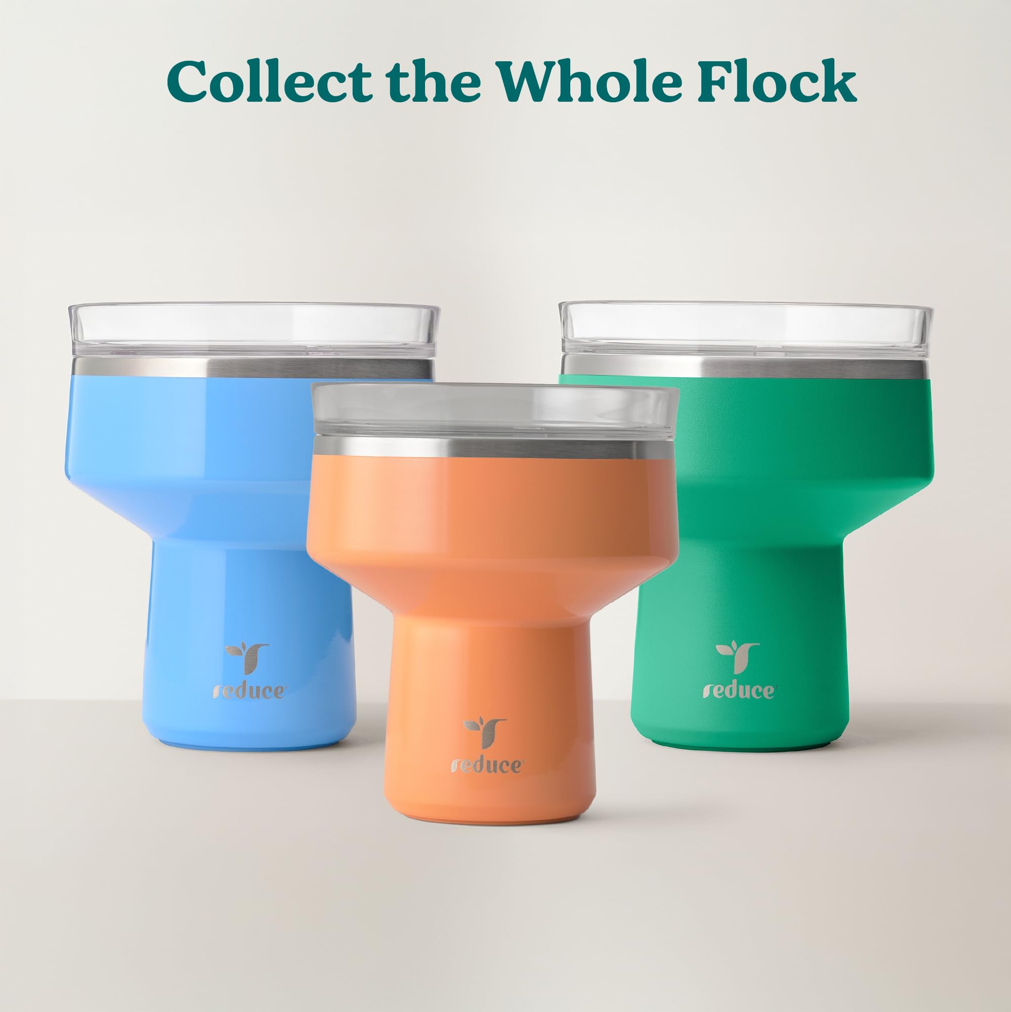 REDUCE Saltini martini glass alternative blends style with practical insulation.