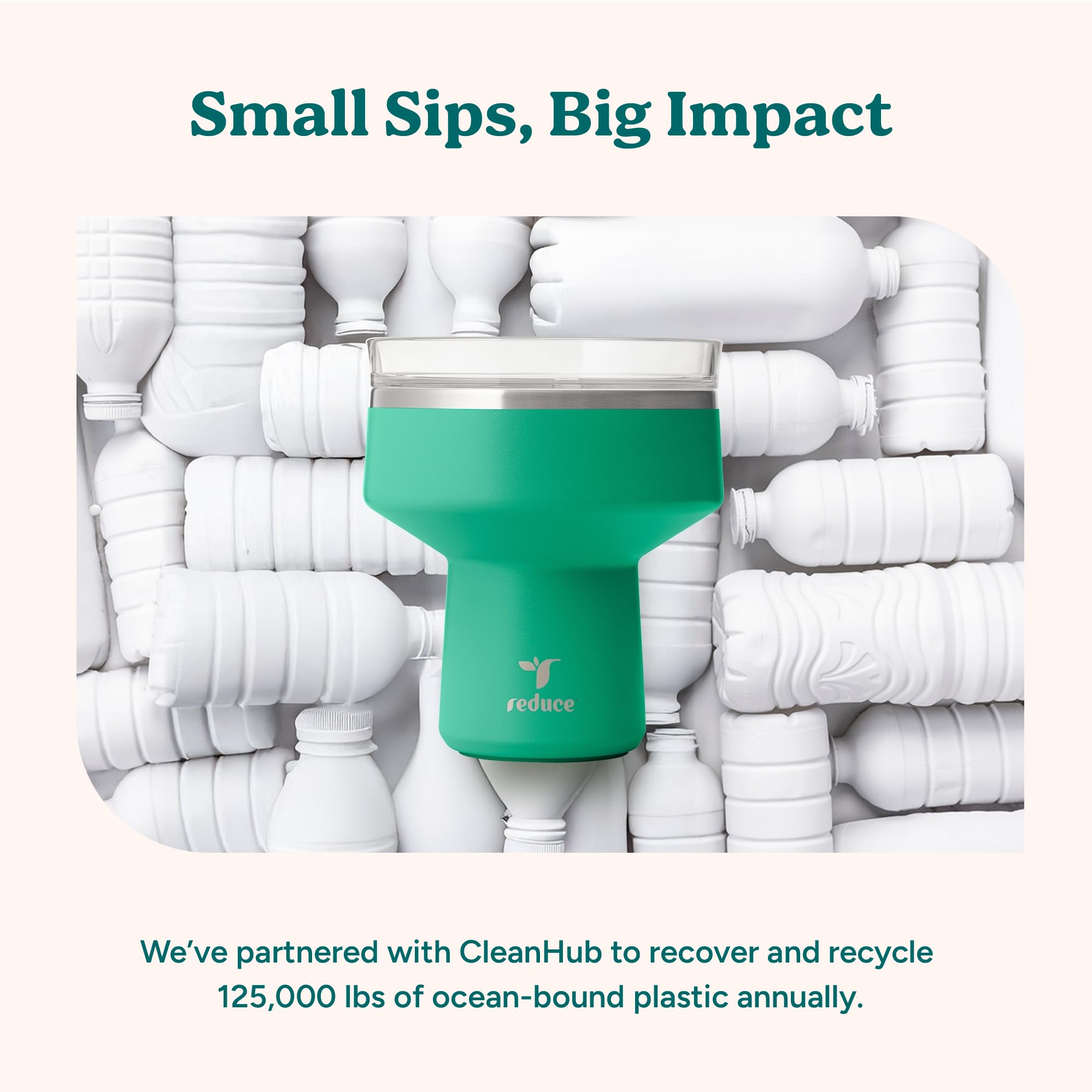 REDUCE Saltini 16oz tumbler ideal for outdoor gatherings and parties.