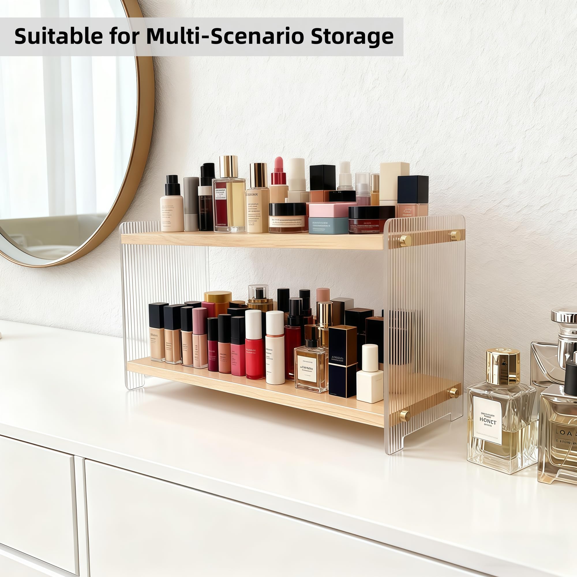 ReeGii solid wood shelf adds rustic charm to tea and coffee corners