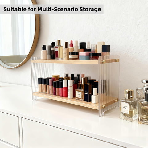 ReeGii solid wood shelf adds rustic charm to tea and coffee corners