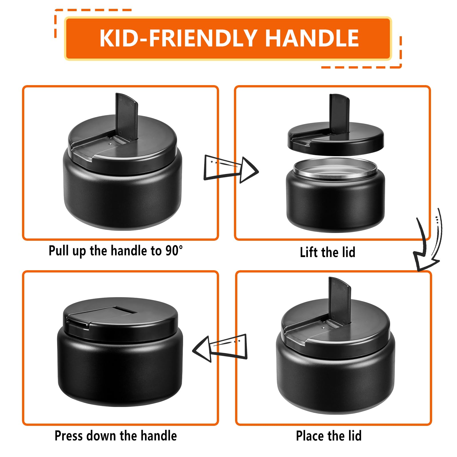 Reeple kids jar vacuum-sealed stainless steel keeps meals hot or cold.