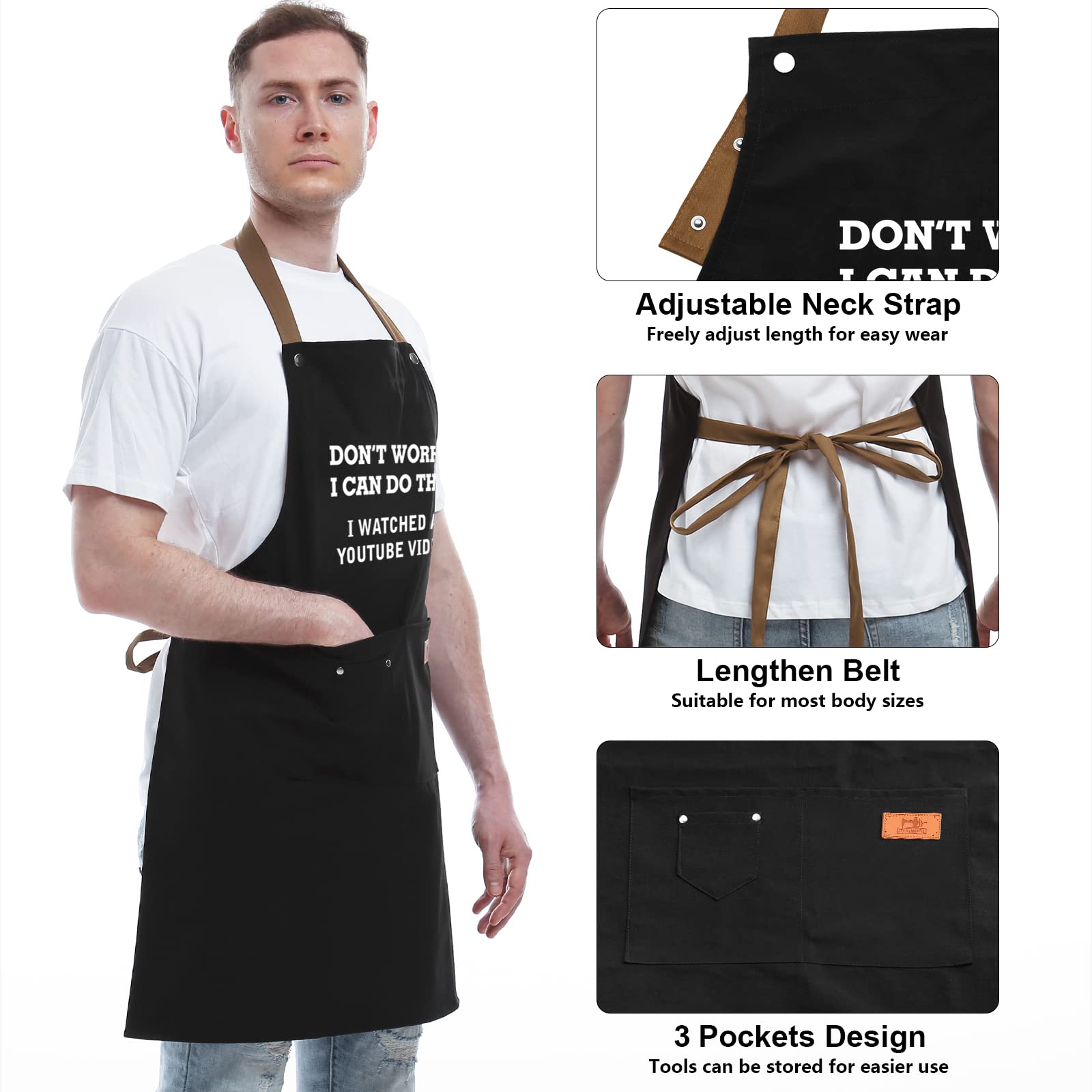 REHAVE apron pocket detail for convenient tool access.