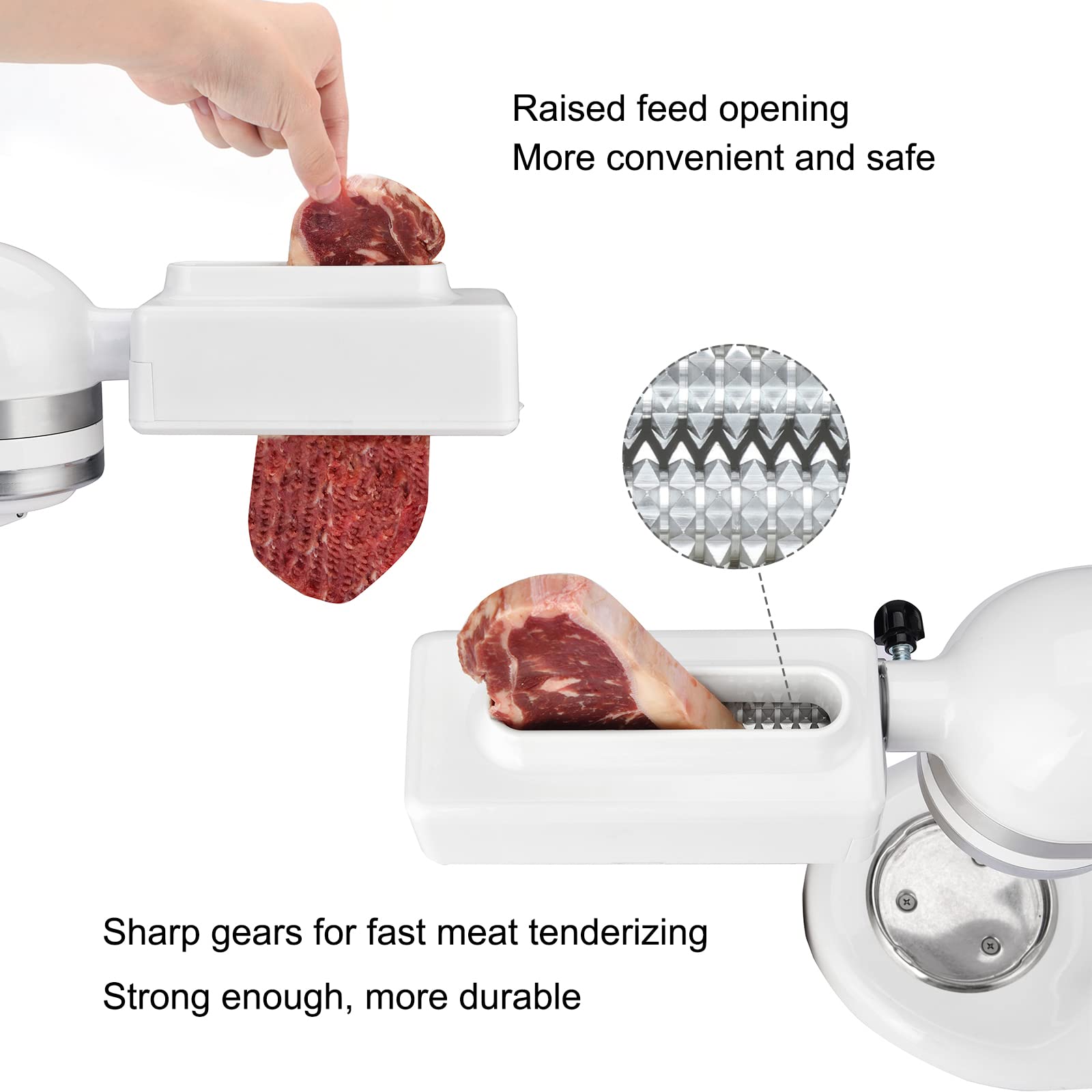Reikame dishwasher-safe tenderizer for quick cleanup after use.