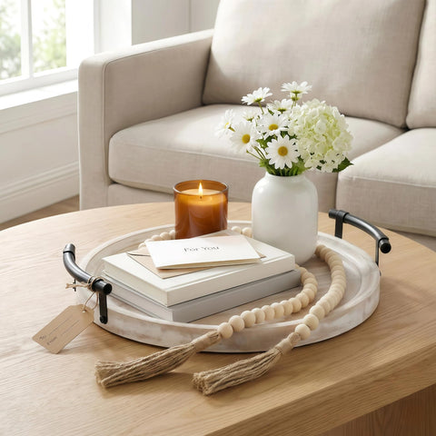 Relaxing Garden natural whitewashed finish adds rustic charm and versatility