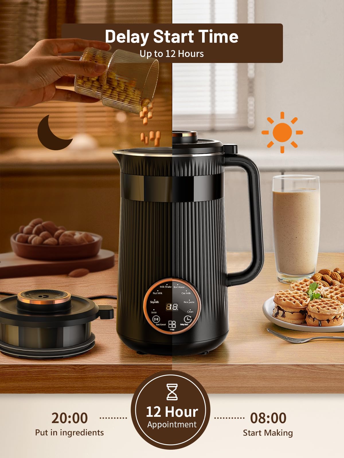 RELEXNOW boil water function safely heats water for tea or coffee