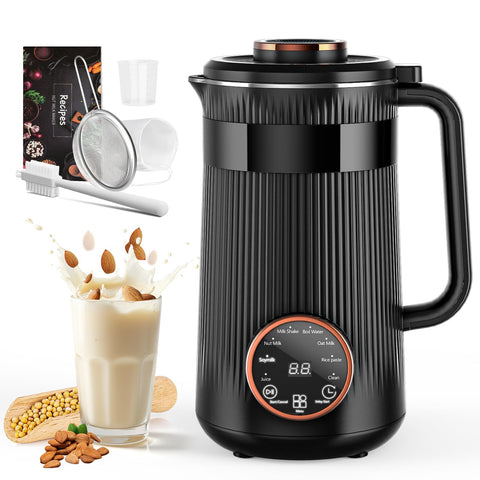 RELEXNOW Nut Milk Maker 35oz pitcher in action enabling silky almond milk