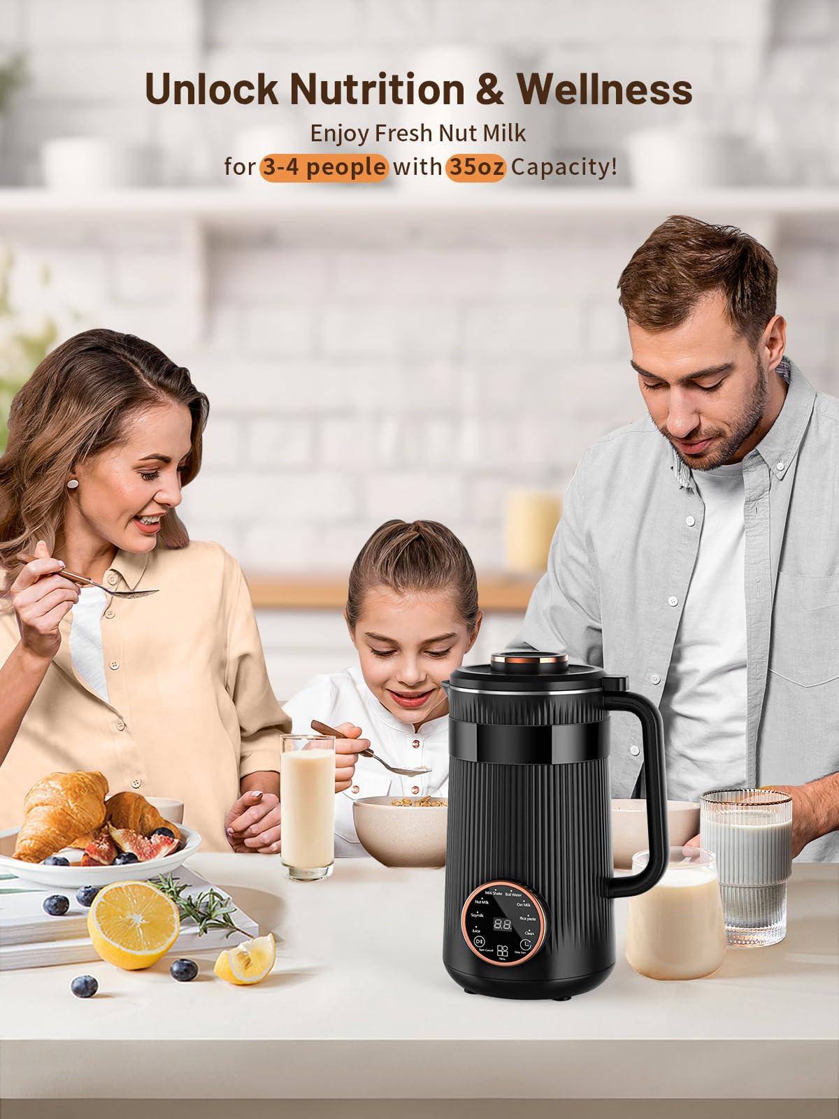 RELEXNOW 8-in-1 versatility supports milks, juices, shakes, and more