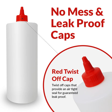 Reli four-pack squeeze bottles ideal for sauces, oils, and condiments in busy kitchens.