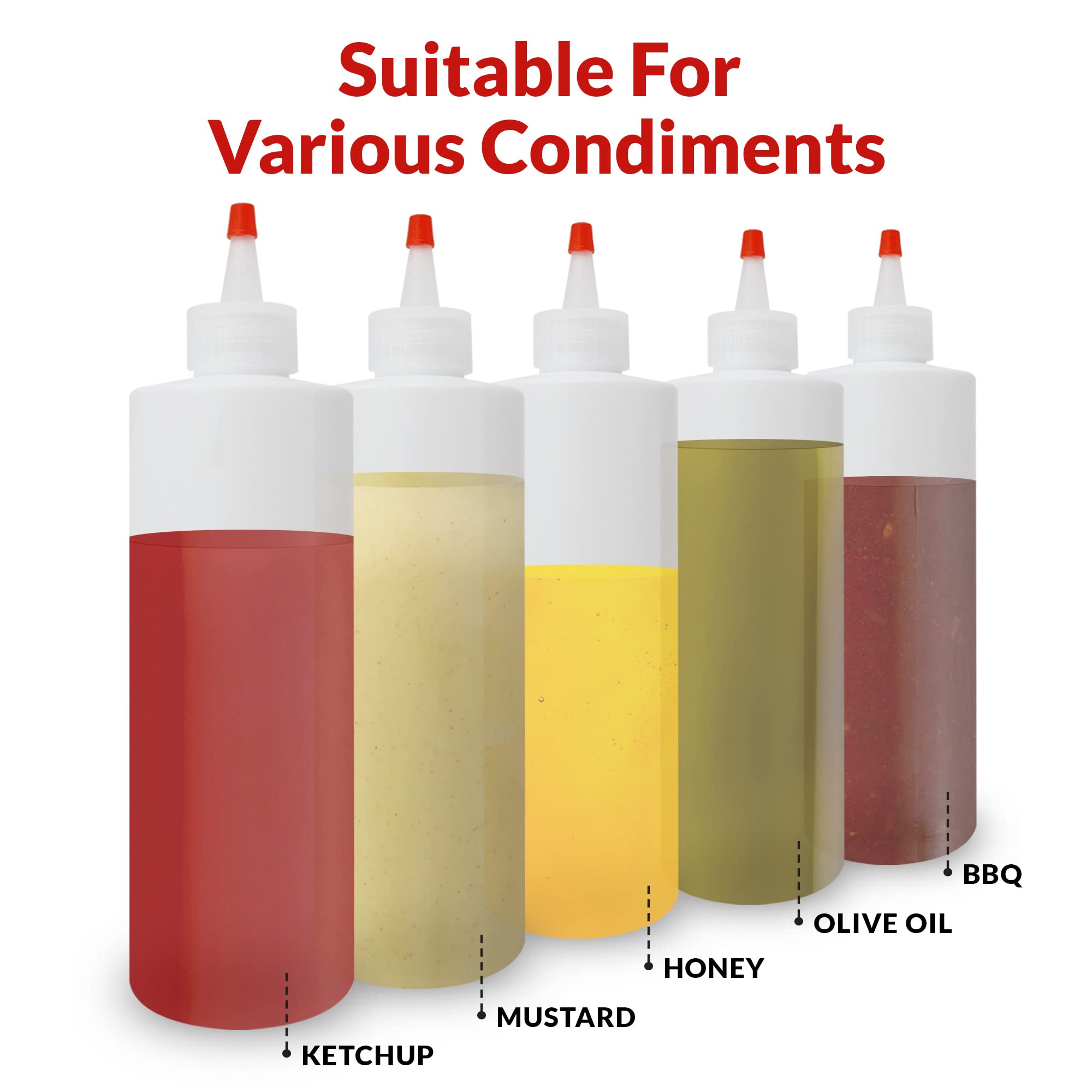 Red cap ensures a tight seal to prevent leaks during storage.