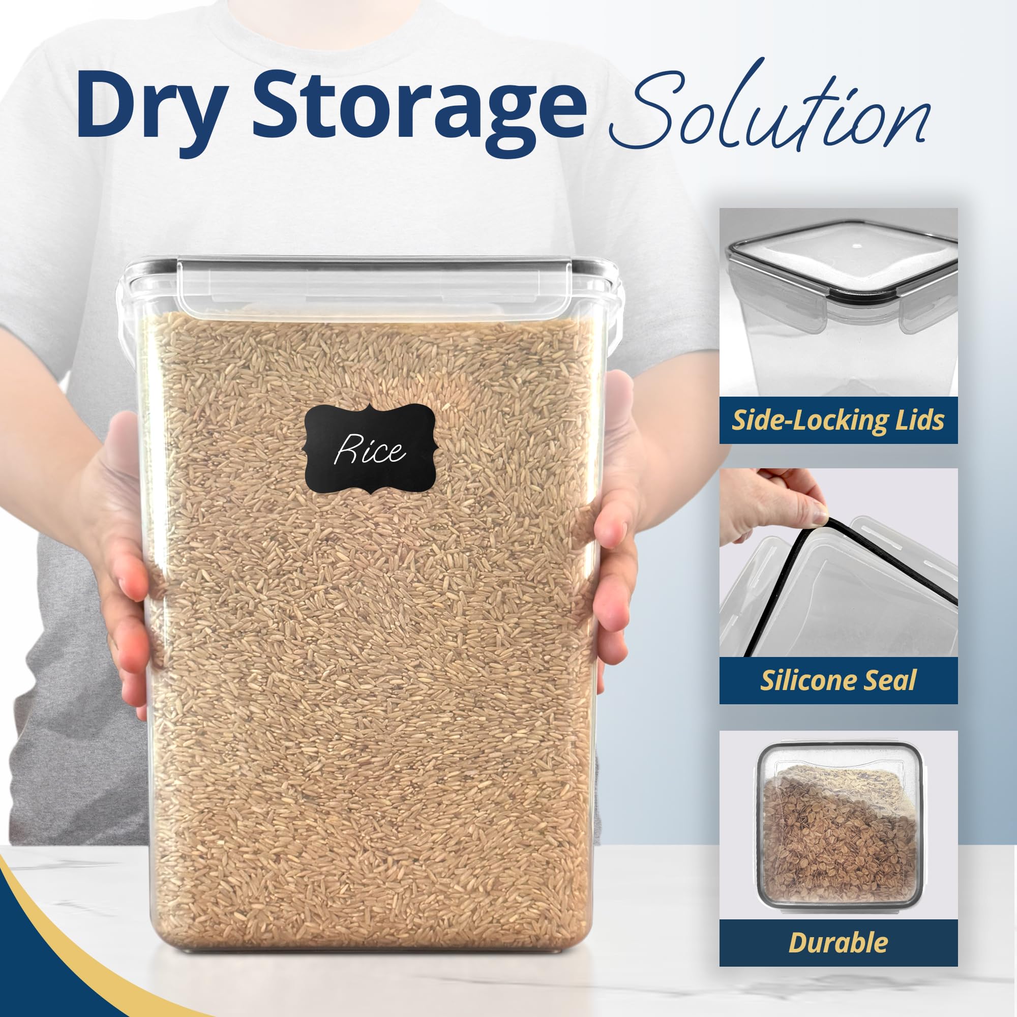 Reli BPA-free plastic ensures safe, food-grade storage.