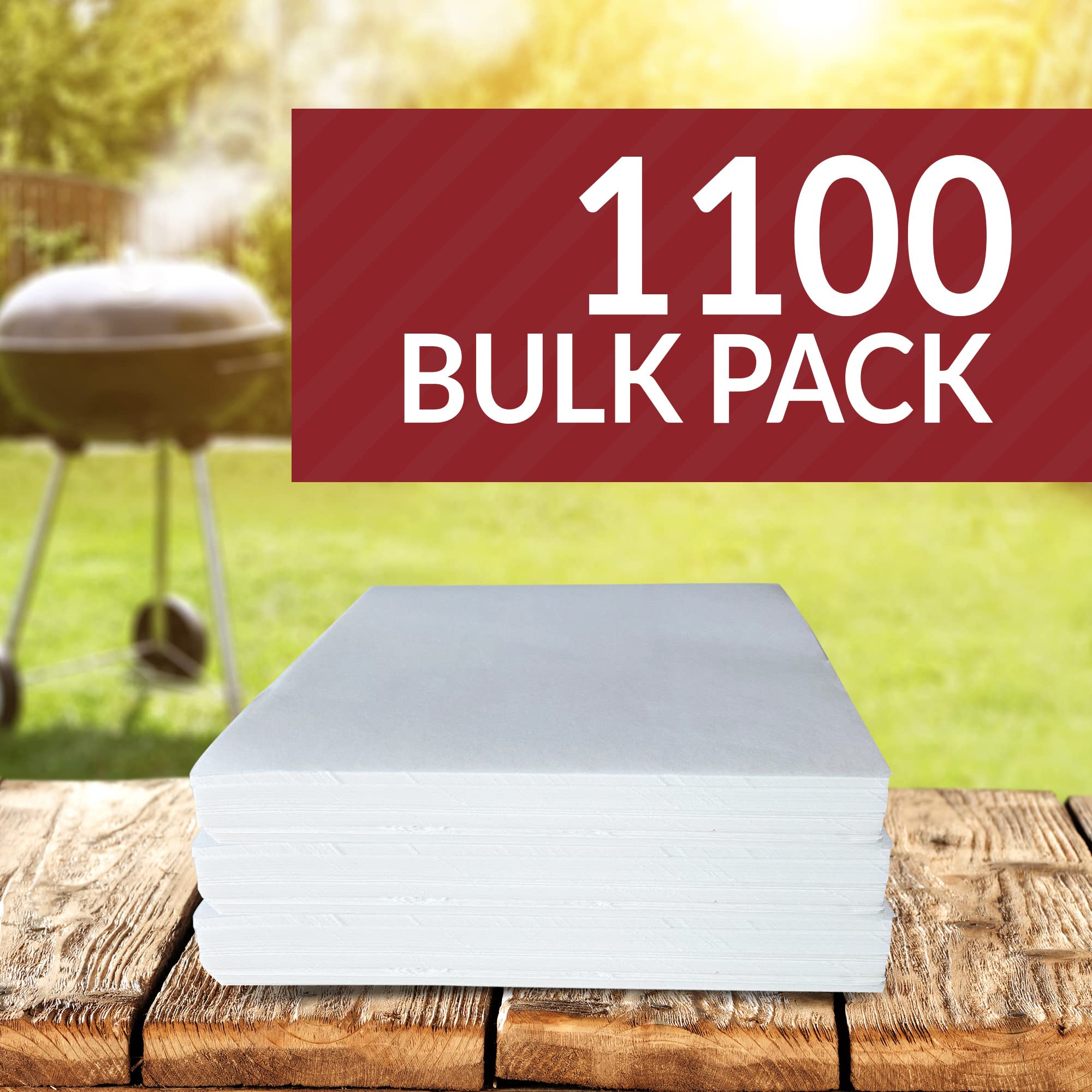 Reli burger press-ready squares; prevents sticking during shaping.