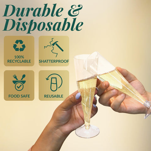 Reli disposable flutes ideal for cocktails and mimosas at parties