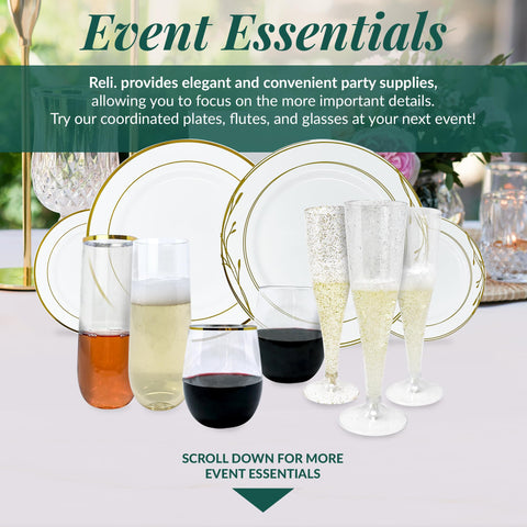 Reli clear champagne flutes with premium feel for bulk occasions