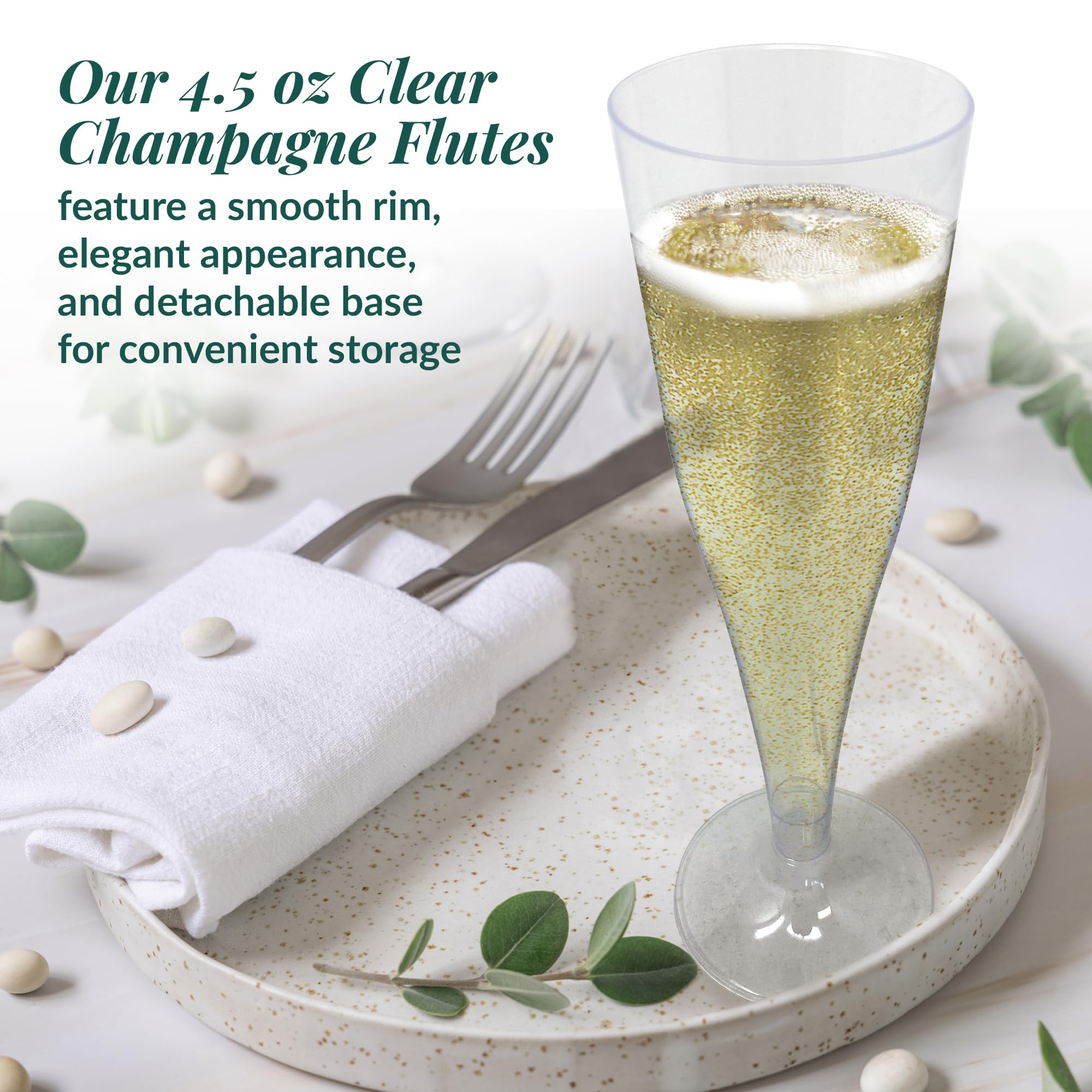 Reli champagne flutes provide elegant look for weddings and toasts