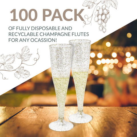 Reli champagne flutes plastic BPA-free for safe, disposable use at parties.