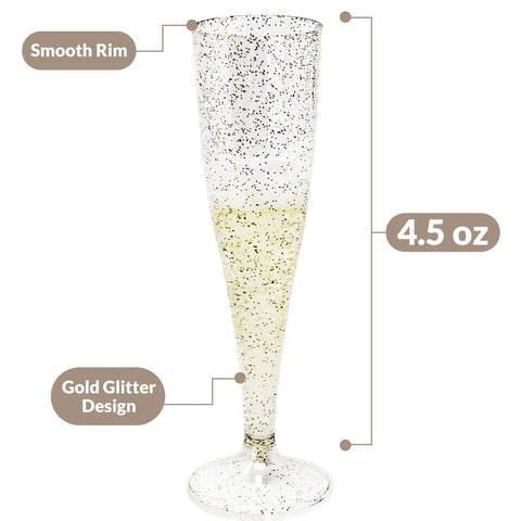Reli shatterproof champagne flutes for easy setup and quick cleanup.