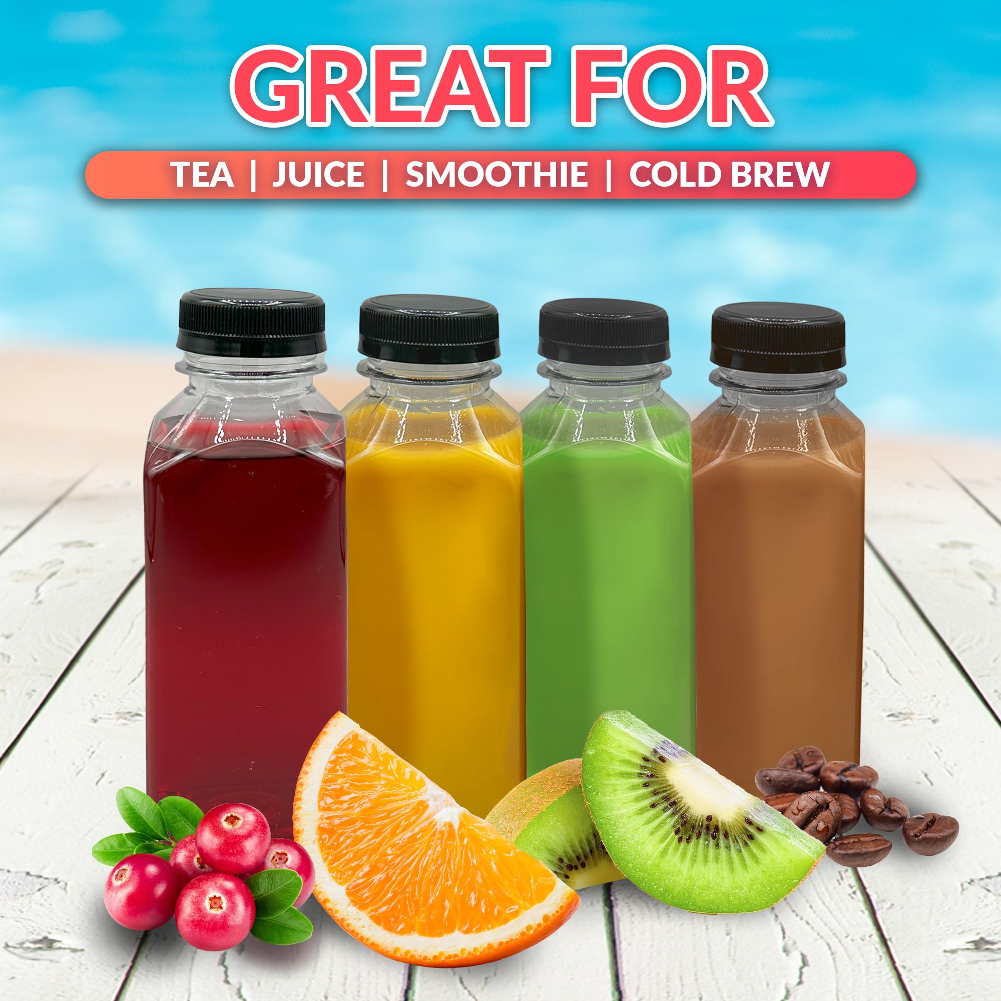 Reli clear plastic bottle suitable for homemade drinks and storage