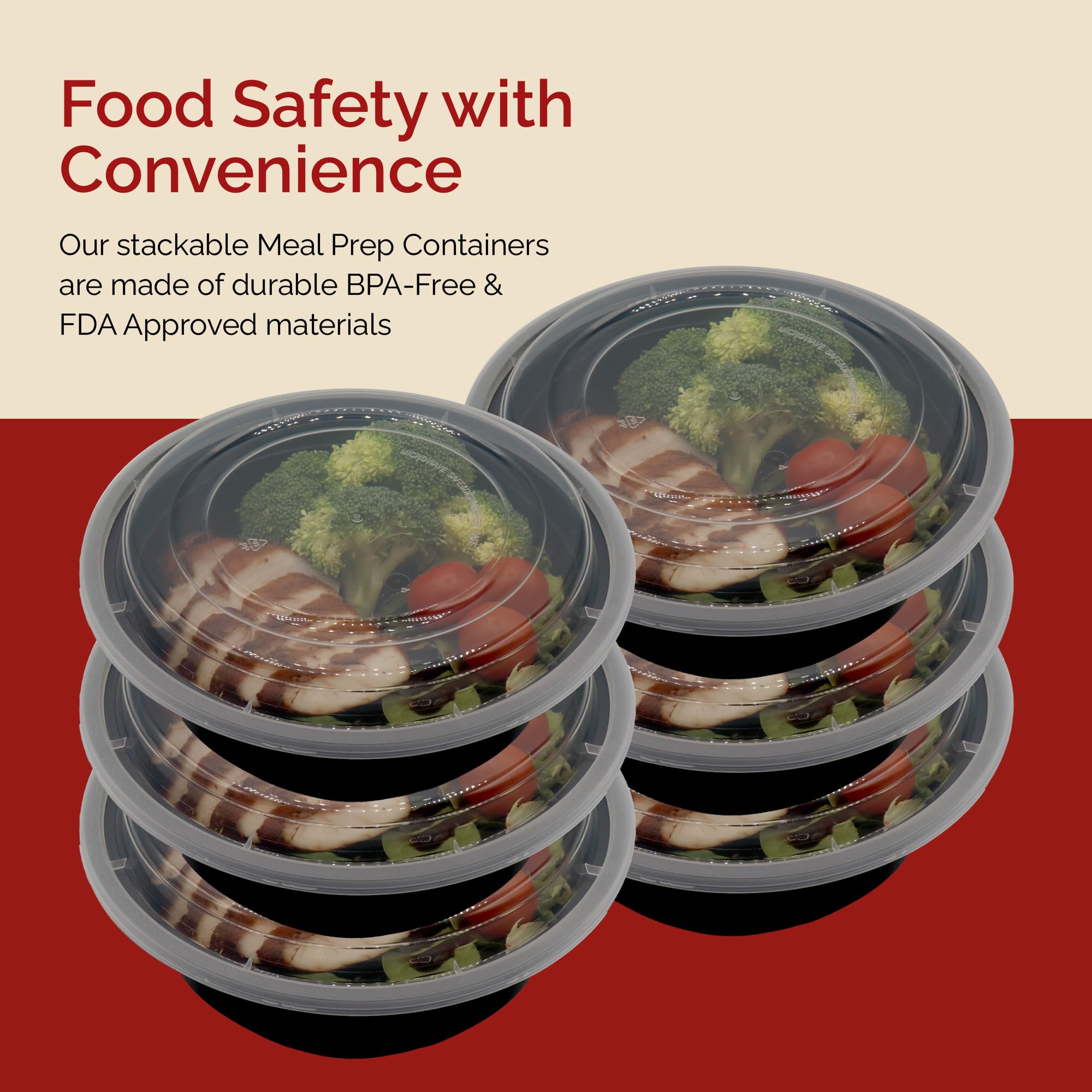 Reli freezer-safe 16oz meal container, keeps leftovers fresh.