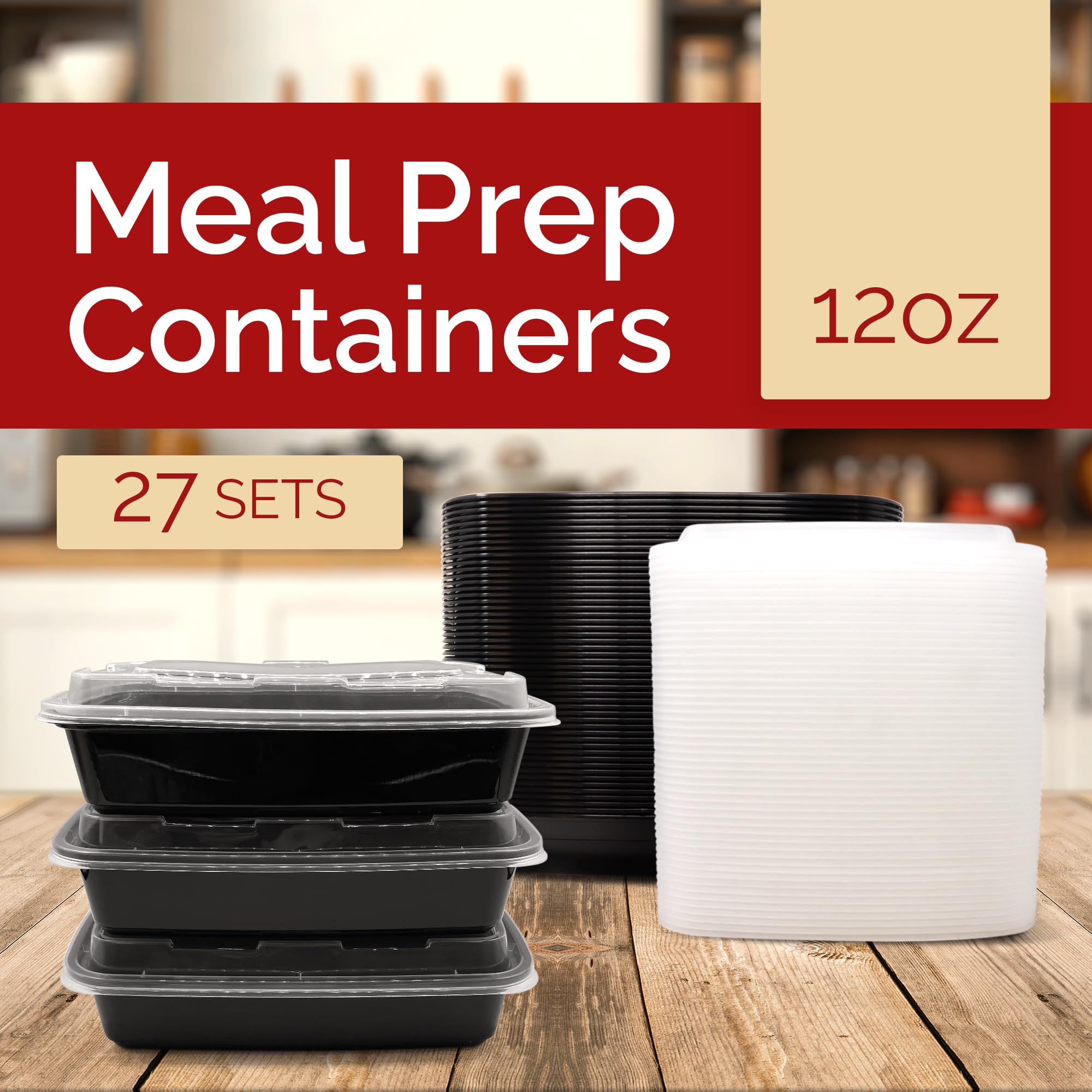 Reli Meal Prep 12oz container lid, secure snap-on for spill-free to-go.