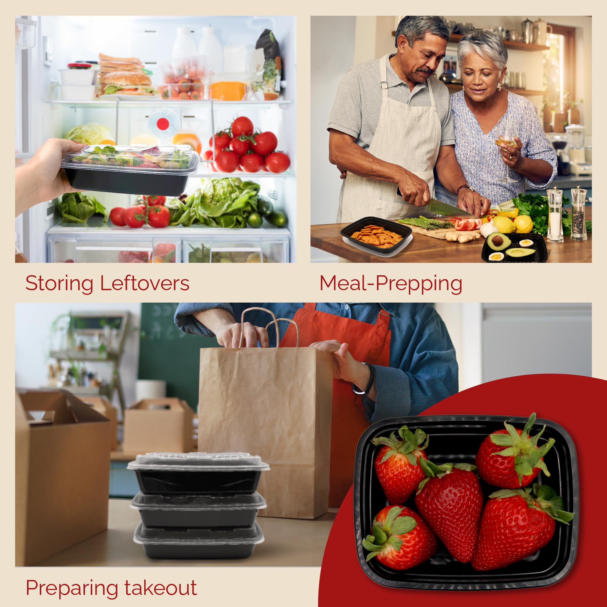 Reli freezer-safe containers for reliable long-term storage of meals.