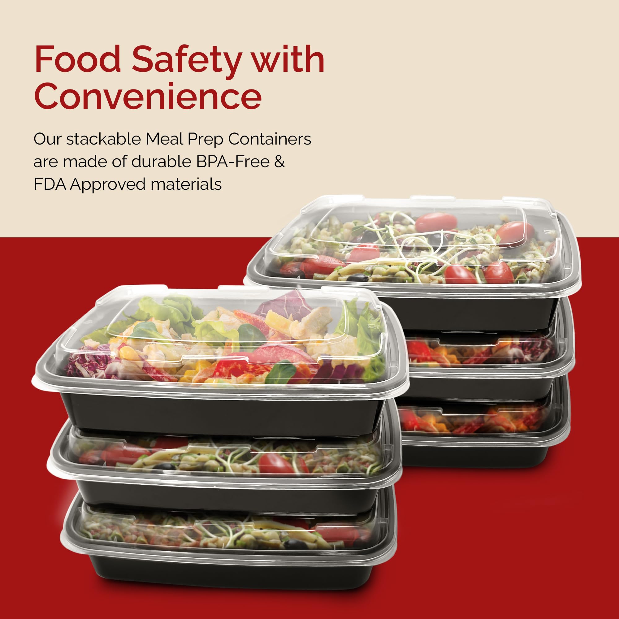 Reli freezer-safe 32oz container handles leftovers from freezer to plate.
