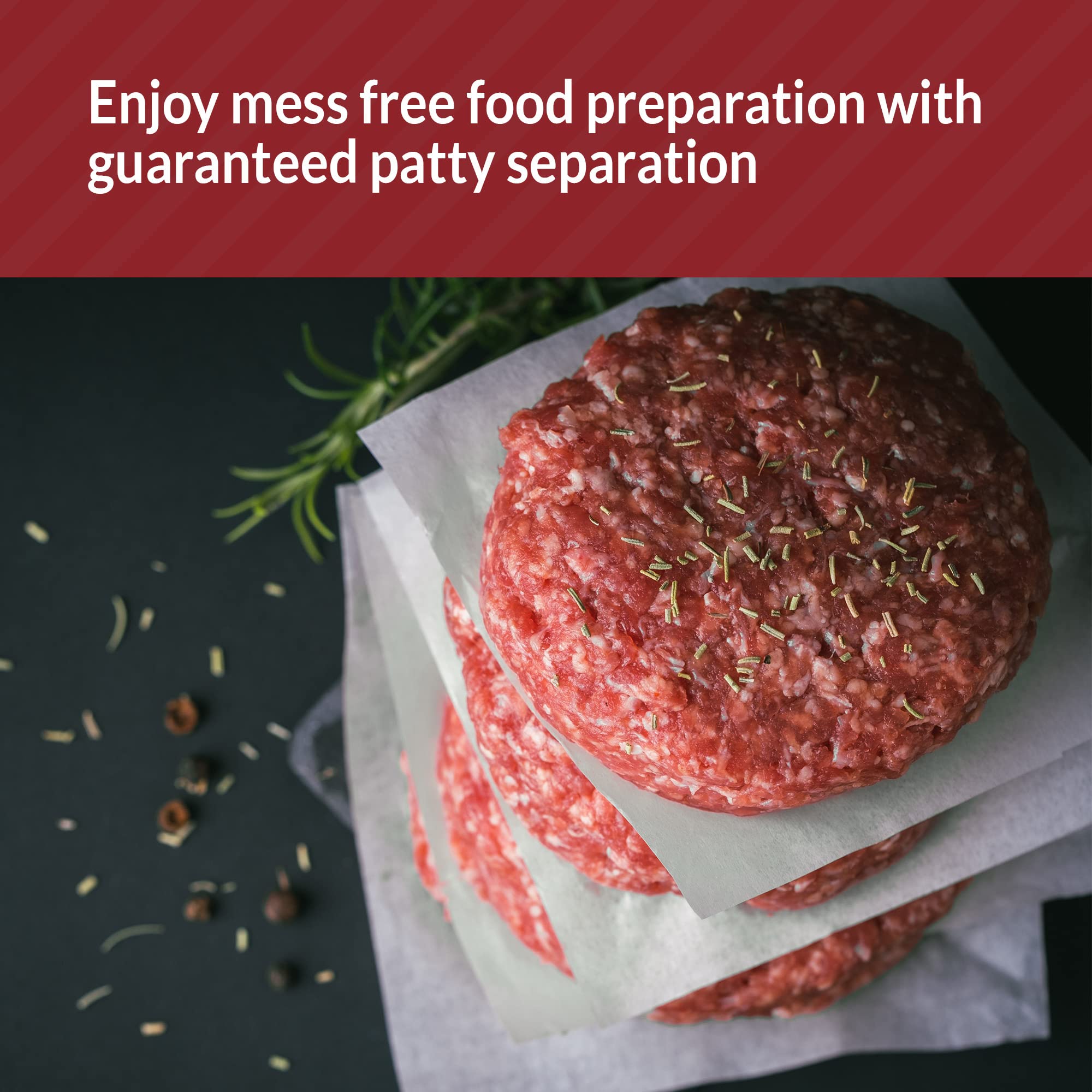 Reli multi-use patty paper; non-stick sheets for prep and storage.