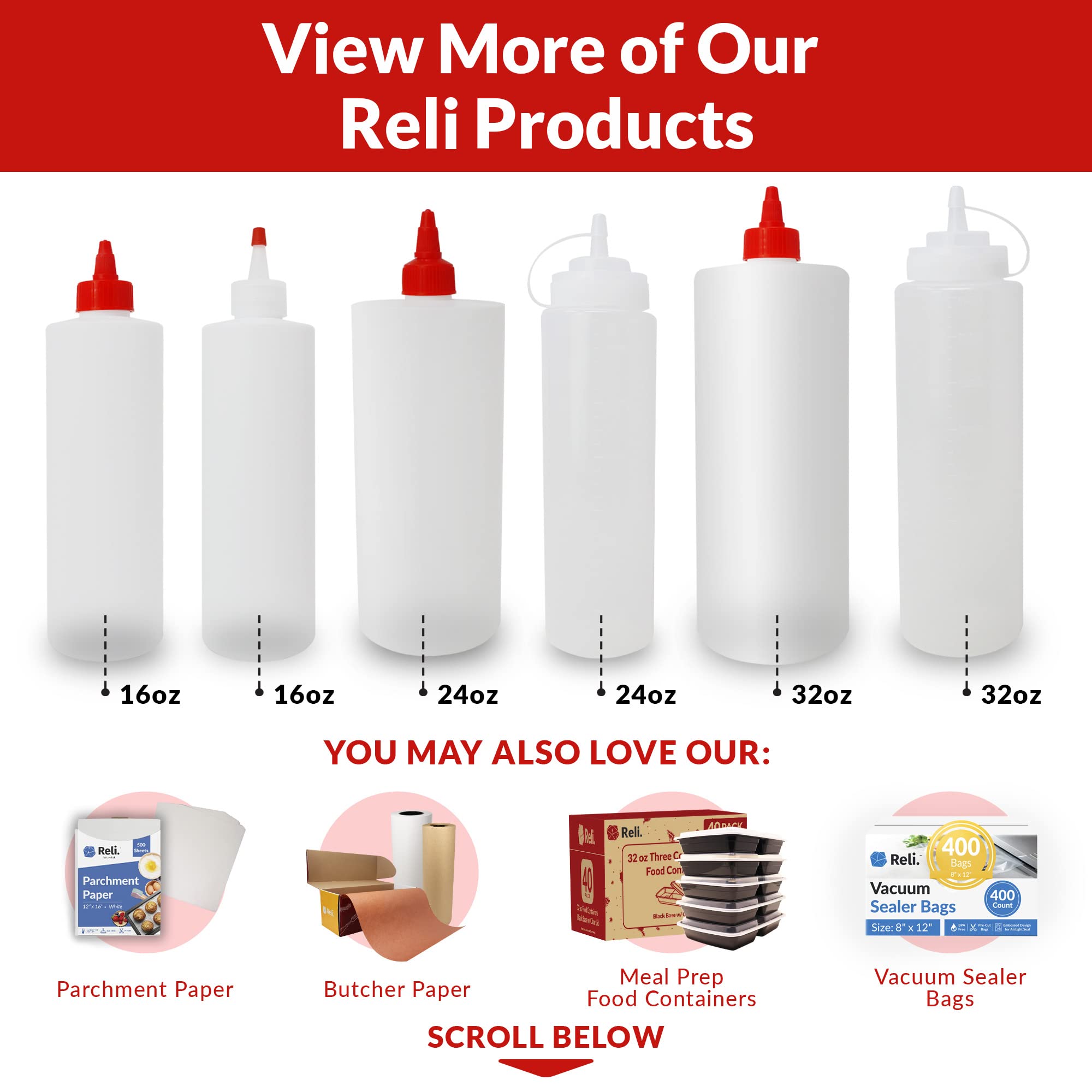 Transparent bottle highlights condiment color for quick flavor selection.