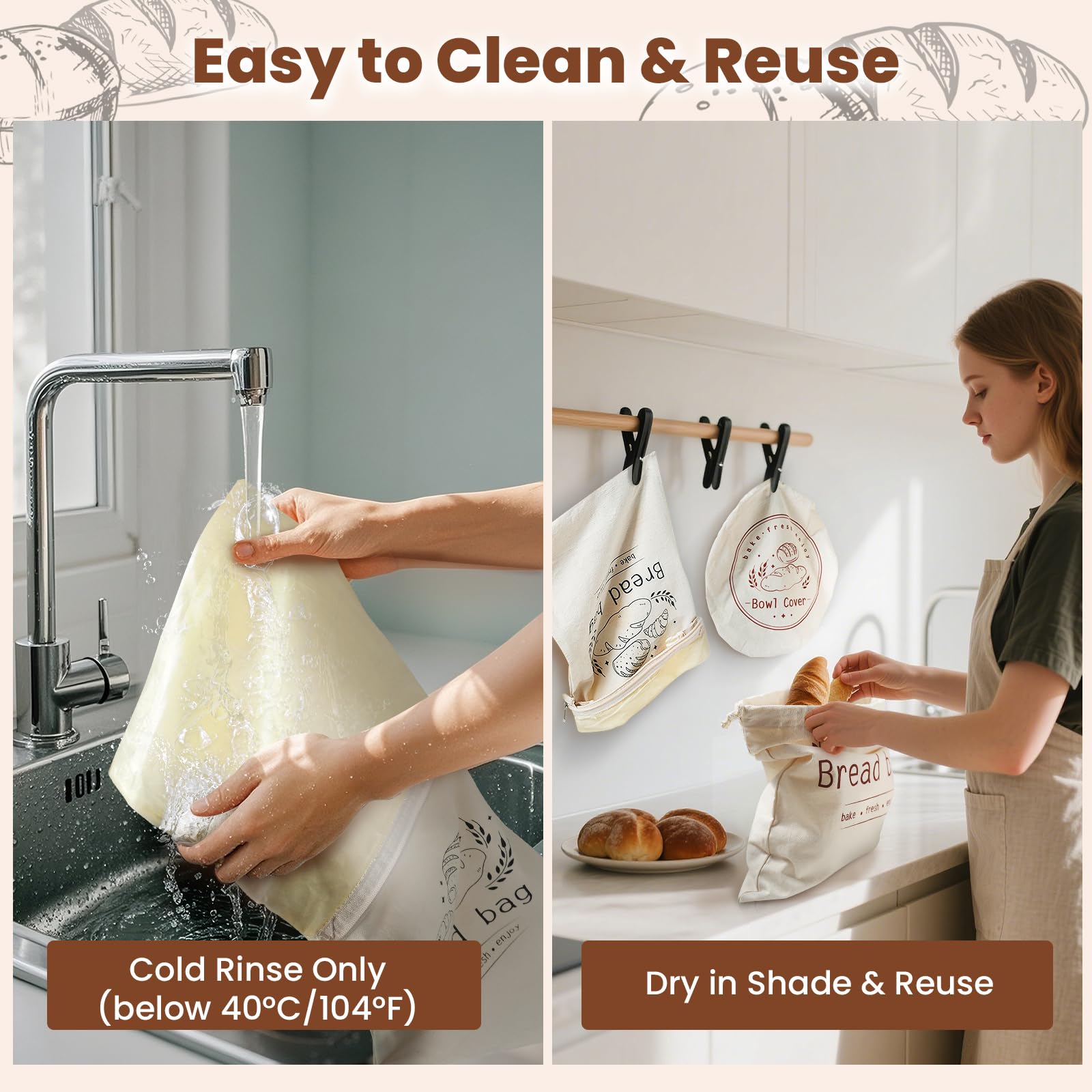 Relixcozy 12-inch bowl cover suitable for dough proofing