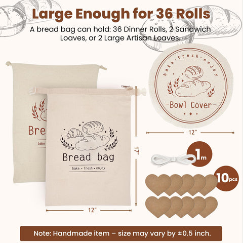 Relixcozy sourdough bags set displayed for everyday baking