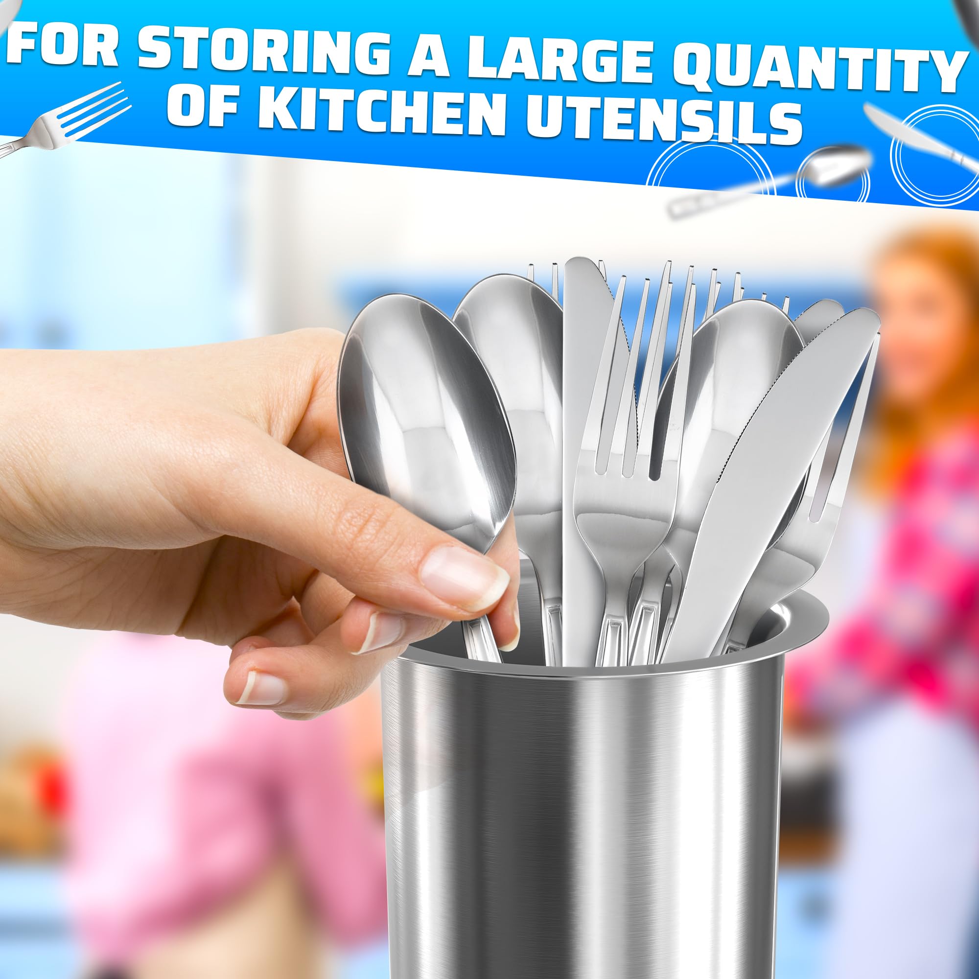 Reluen dishwasher-safe utensil holder for simple cleaning after meals