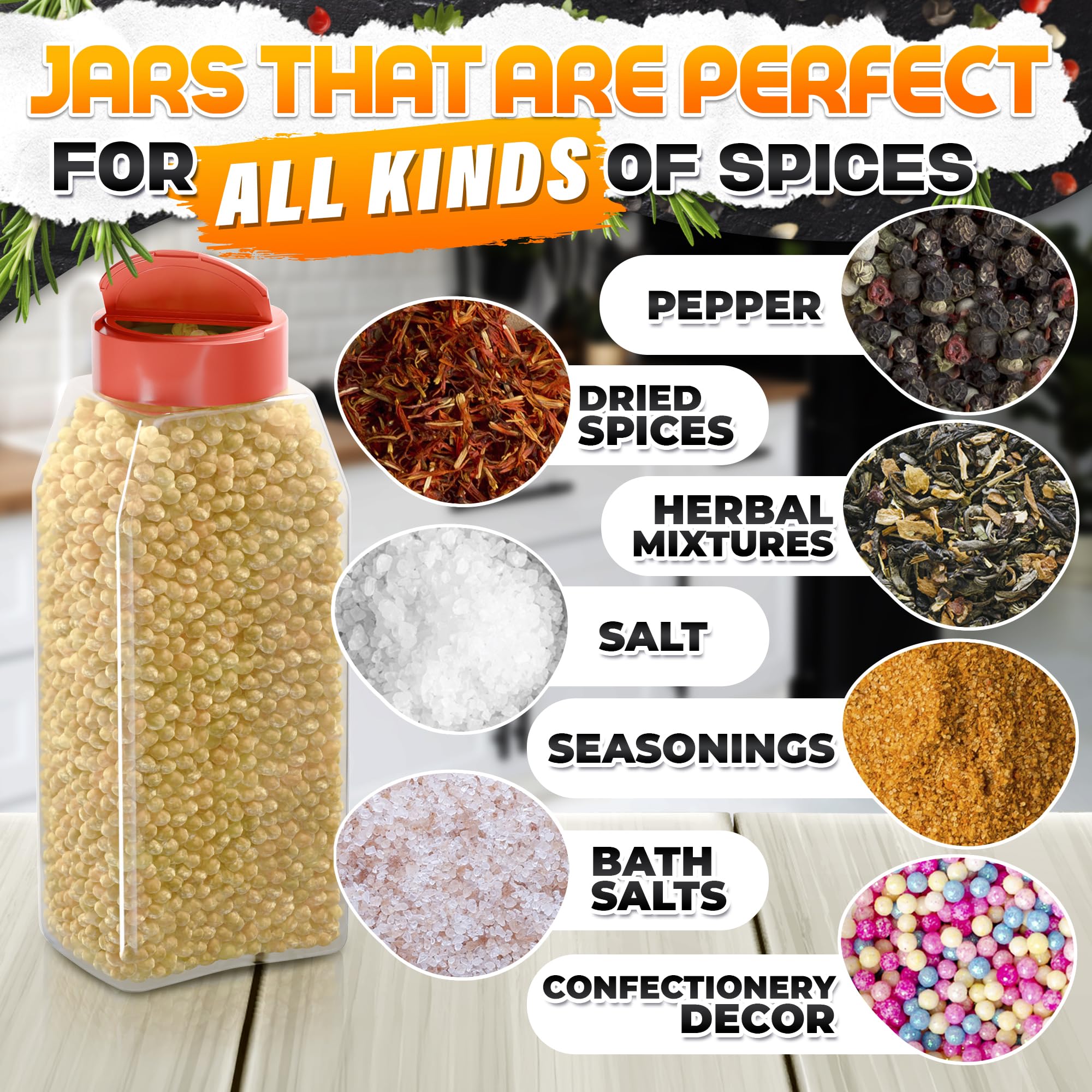 Reluen versatile spice storage for herbs, spices, and rubs.