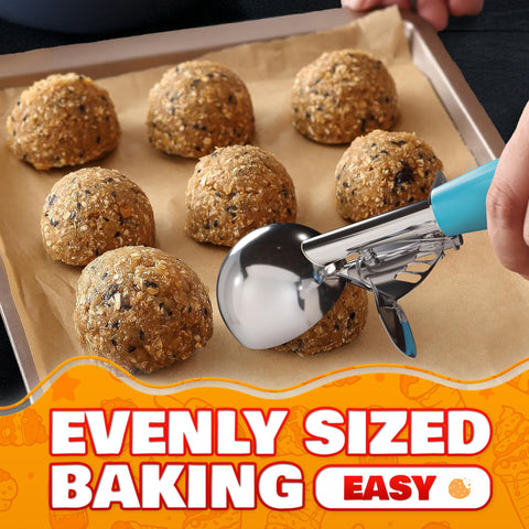 Reluen multiuse scooper for meatballs and melon balls