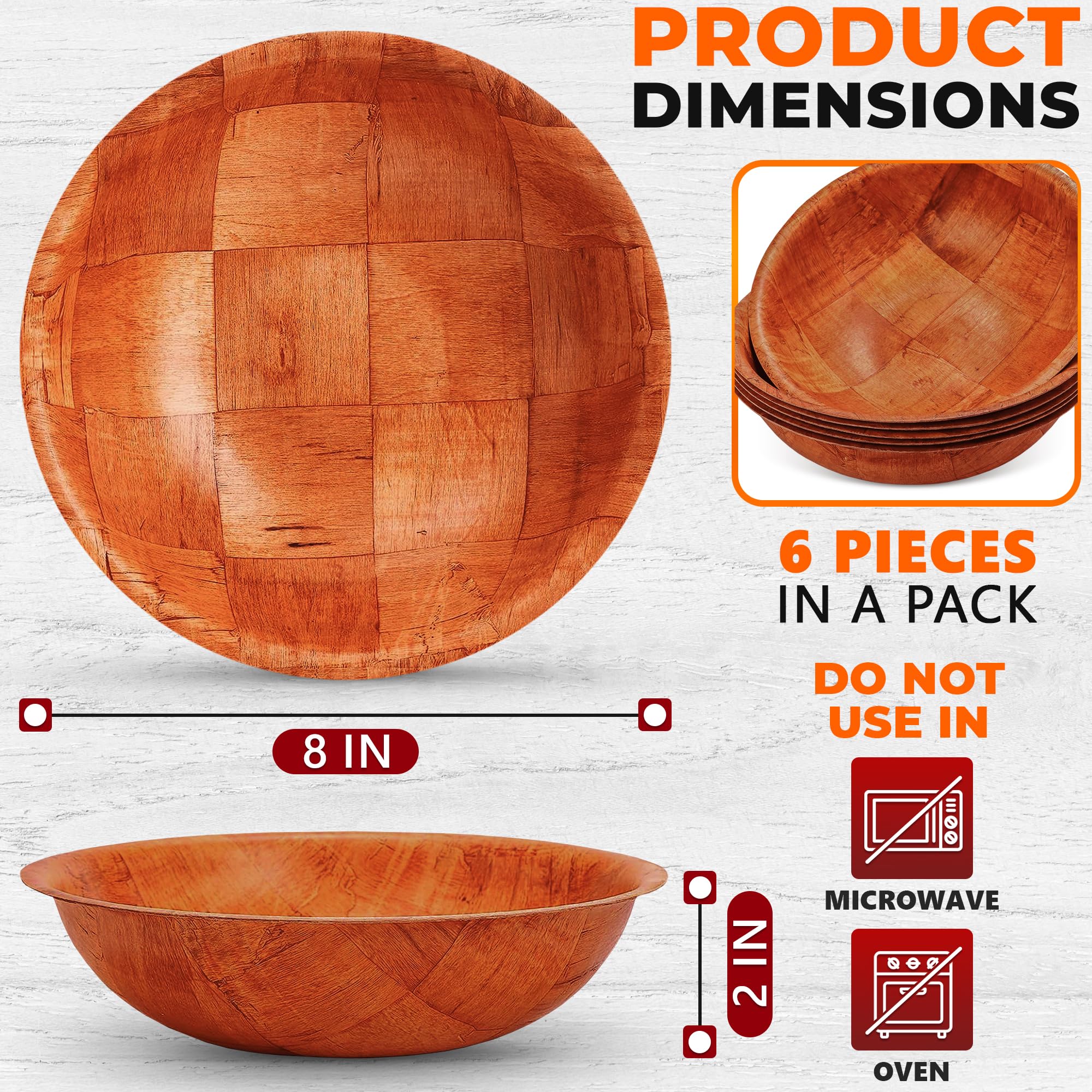 Reluen wooden salad bowls with glossy finish for easy cleaning.