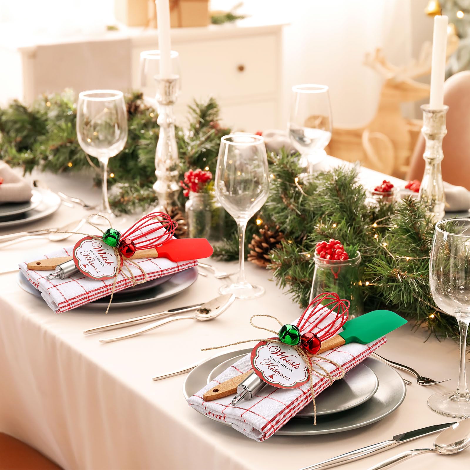Remerry Christmas bells and tags for festive gift-ready accents.