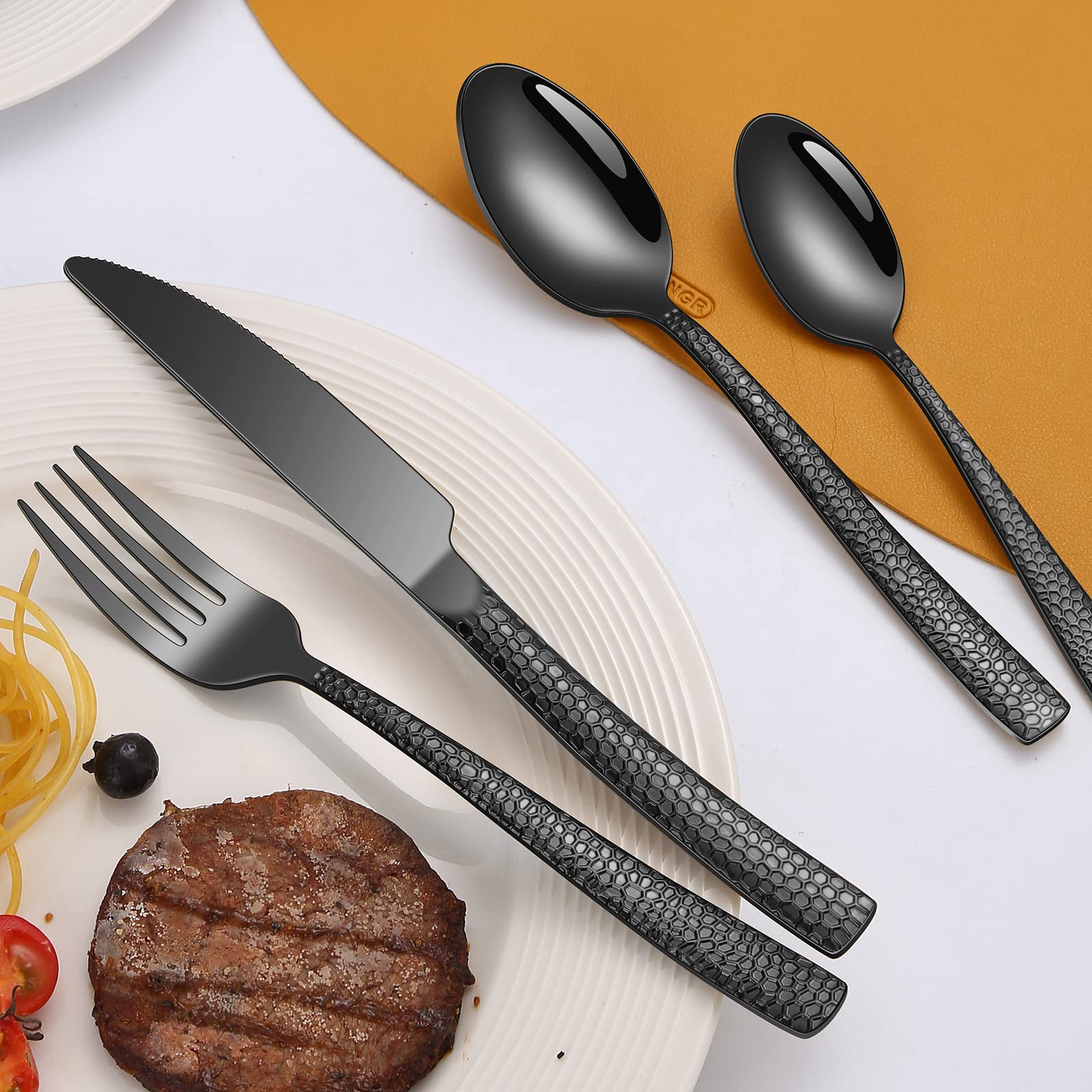 Remoxye hammered dinner spoons ideal for soups and entrees